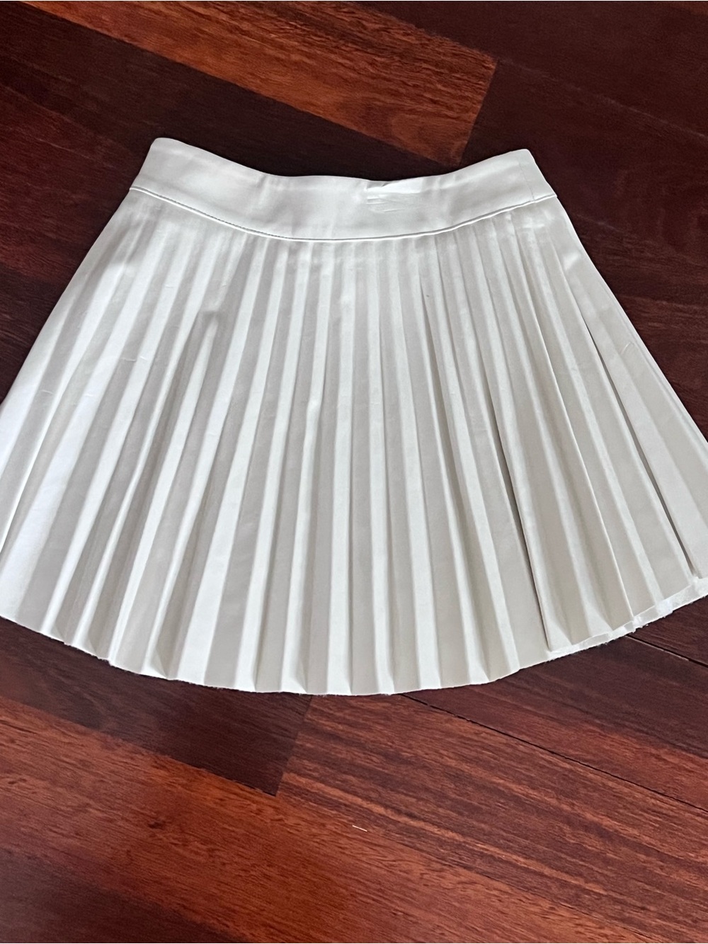 Katie J NYC White Pleated Tennis Skirt